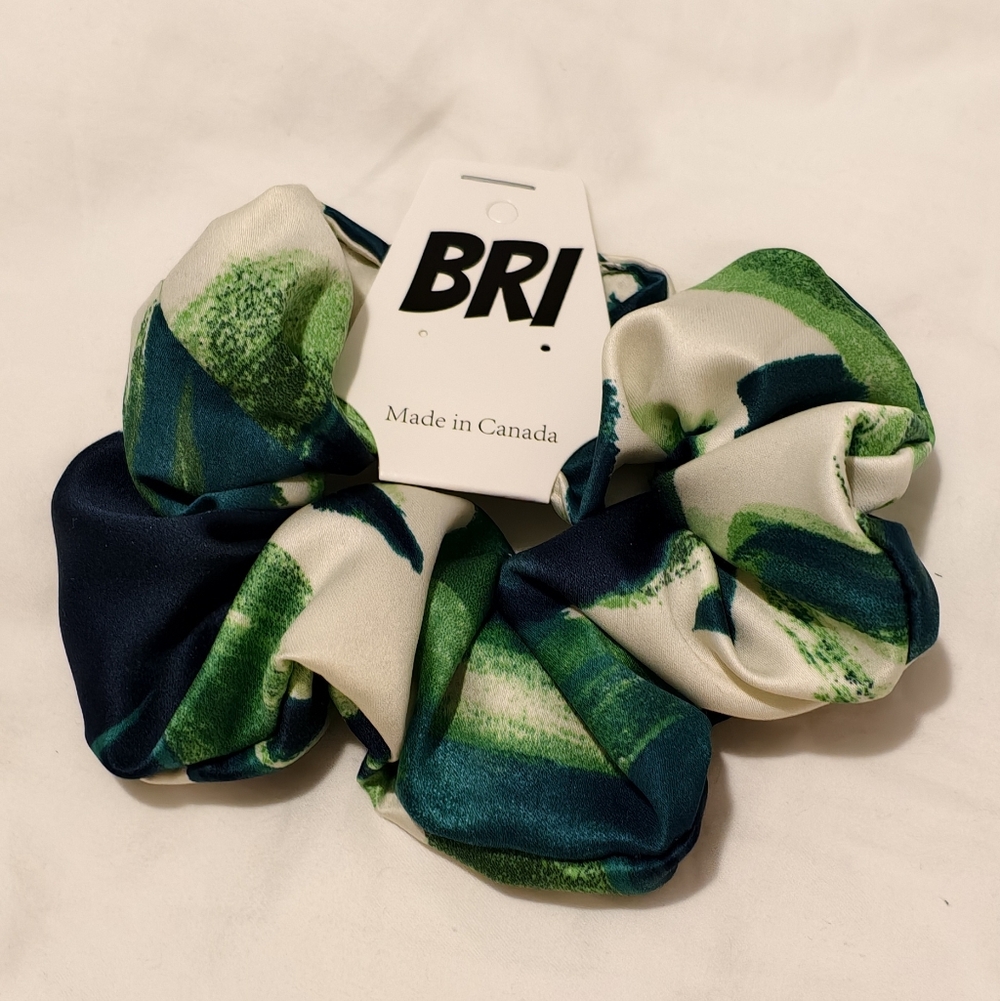 Limited  Edition Scrunchies Green Floral